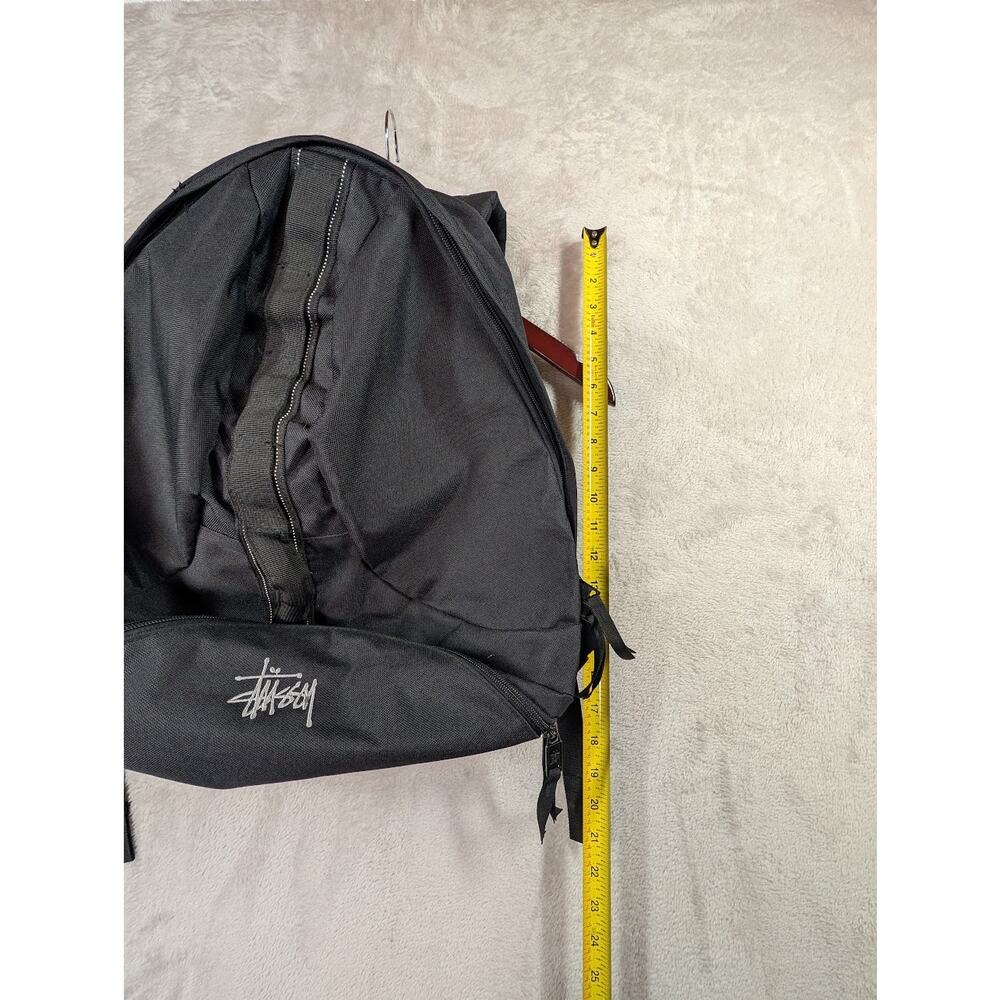90s Y2K Vintage Stussy Black Backpack Clam Shell Skatewear Skate Unique - Picture 2 of 12